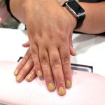 naiyah-nails-london-brixton-biab-manicure-yellow-glitter-autumn-nails-almond-natural-nails-tgb-insider-biab-manicure-nail-art-brixton-streatham-south-london-nail-shop-luxury-london-salon-spa